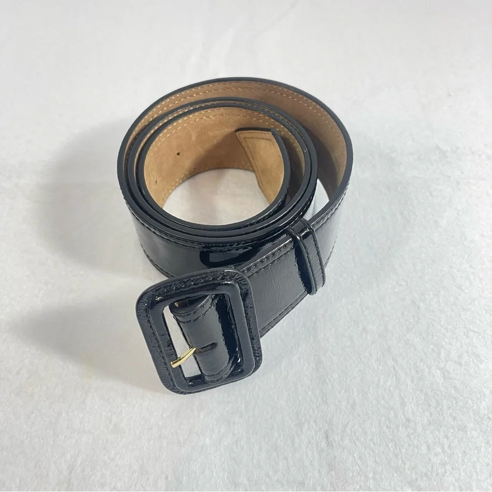 Talbots Black Patent Leather Belt